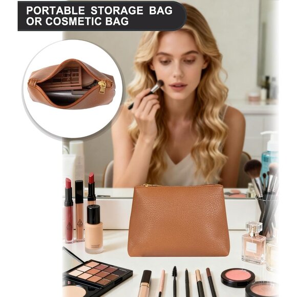 Soft Slouchy Hobo Handbag – Vegan Leather Tote with Detachable Pouch, Fall Style - Picture 5 of 7